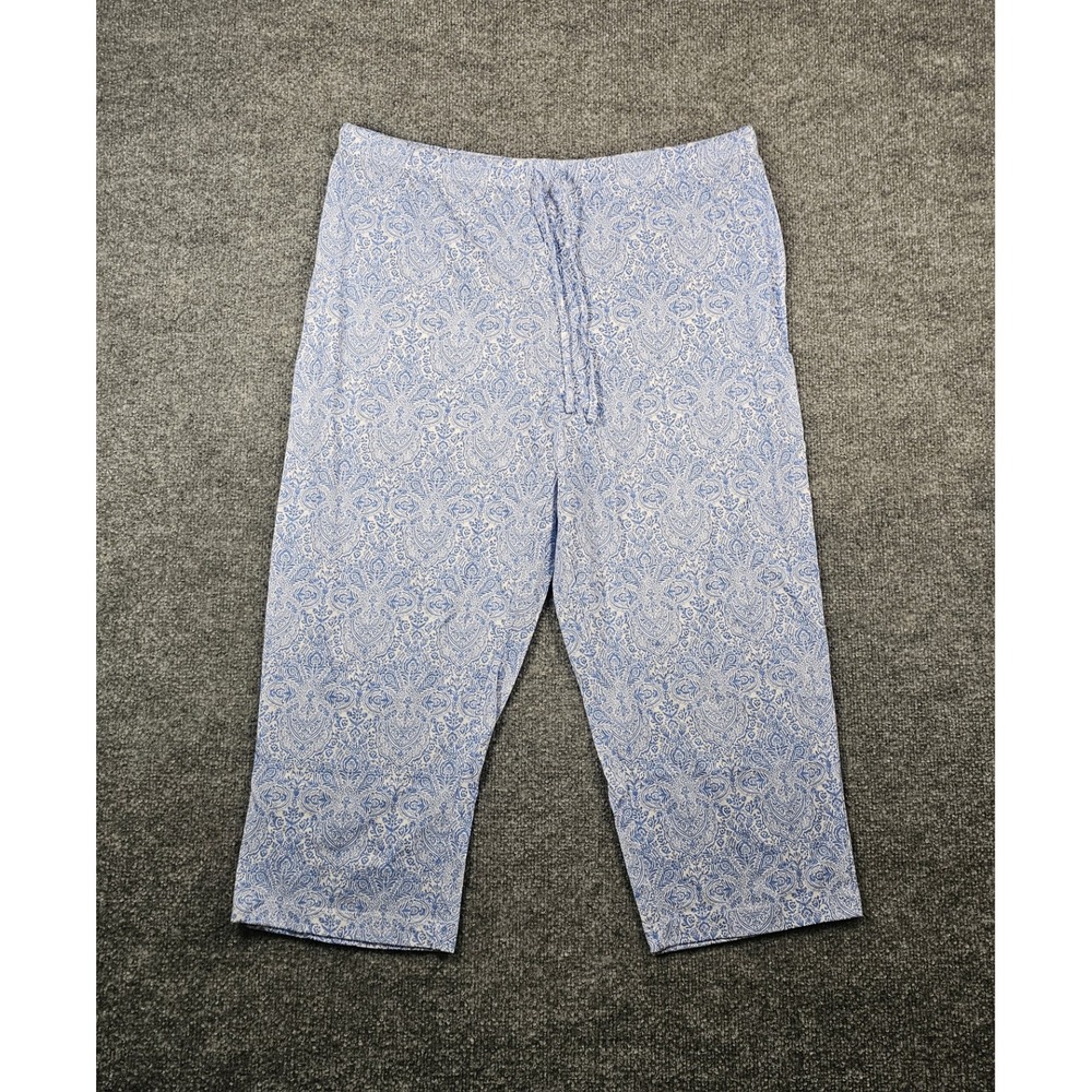 Country Store Pajama Pants Size XL Blue Paisley
